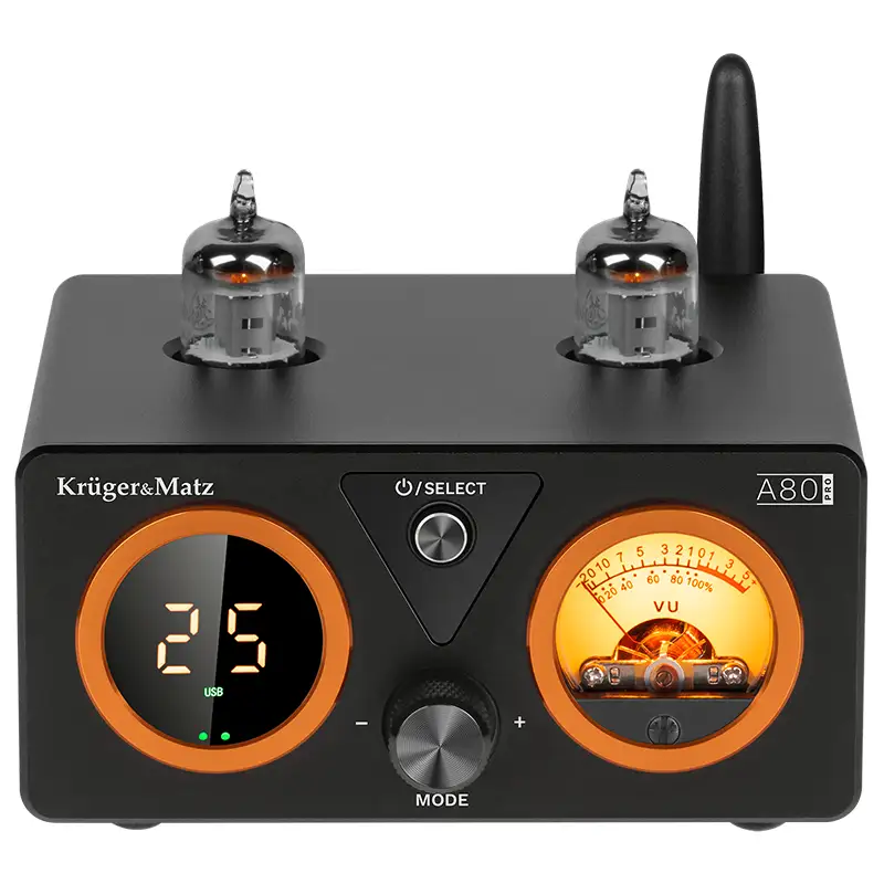 Amplificator stereo cu lampi 2X100W A80 PRO KRUGER&MATZ KM0571