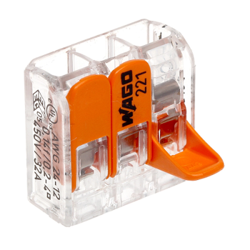 Clema Wago 3 x 0.14-4mm Cu WAGO-221-413 44267                                                                                                                                                           